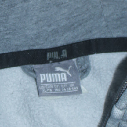 Puma Boys Grey Full Zip Hoodie Size 13-14 Years Graphic Print Sportswear