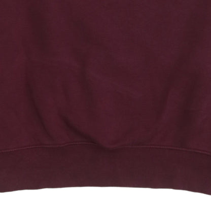 Nike Men Red Crew Neck Long Sleeve Fleece Sweatshirt Size S