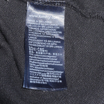 Tommy Hilfiger Men's Black Full Zip Hoodie Size M Logo Sleeve