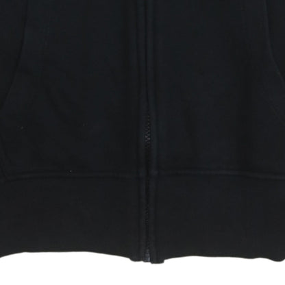 Tommy Hilfiger Men's Black Full Zip Hoodie Size M Logo Sleeve