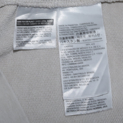 Levi's Men's White XL Relaxed Fit Crew Neck Cotton Sweatshirt