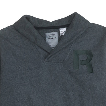 Reebok Mens Grey XL Pullover Sweatshirt with Zip Pockets