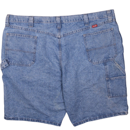 Wrangler Men's Blue Denim Cargo Shorts Size 46 Workwear Cotton