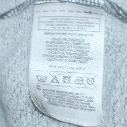 Adidas Boys Dark Grey Hoodie Size 14 Years Pullover Logo Hooded Sweatshirt