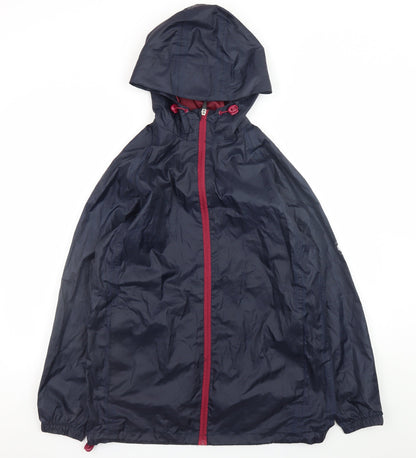Cotton Traders Men's Blue XS Lightweight Hooded Windbreaker Jacket