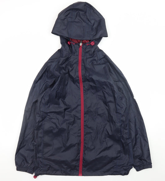 Cotton Traders Men's Blue XS Lightweight Hooded Windbreaker Jacket