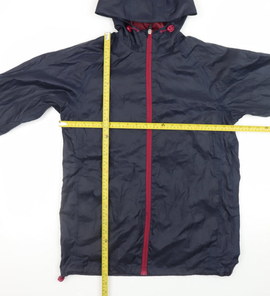 Cotton Traders Men's Blue XS Lightweight Hooded Windbreaker Jacket