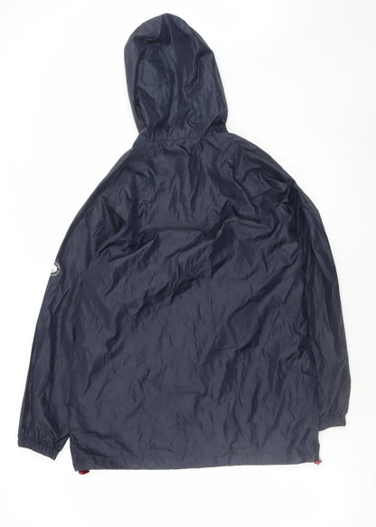 Cotton Traders Men's Blue XS Lightweight Hooded Windbreaker Jacket
