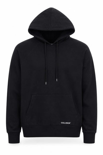 Collusion Men's Black Pullover Hoodie Size S Logo Fleece