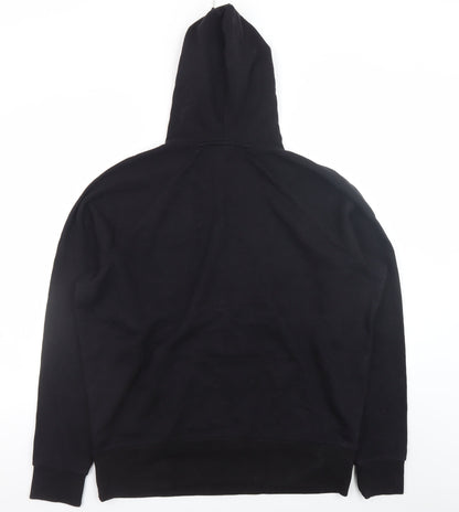 Collusion Men's Black Pullover Hoodie Size S Logo Fleece