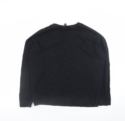 New Look Women's Black Christmas Sparkle Pullover Sweatshirt Size S