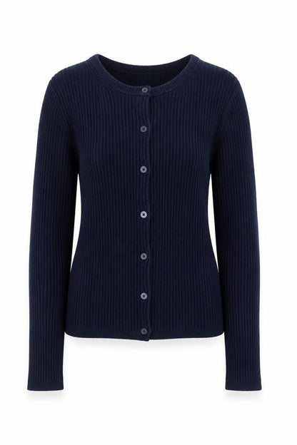 Boden Women's Blue Rib Knit Cotton Cardigan Size S
