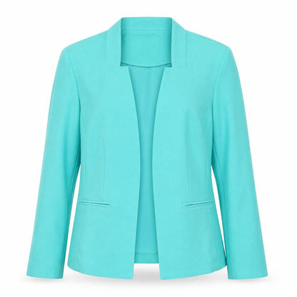 Damart Women's Green Size 14 Lined Open Blazer Jacket