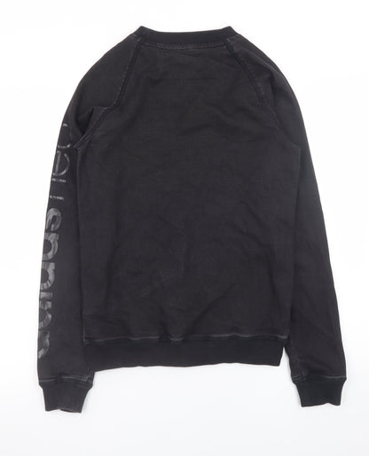 Adidas Neo Men's Black XS Pullover Sweatshirt With Logo Sleeve