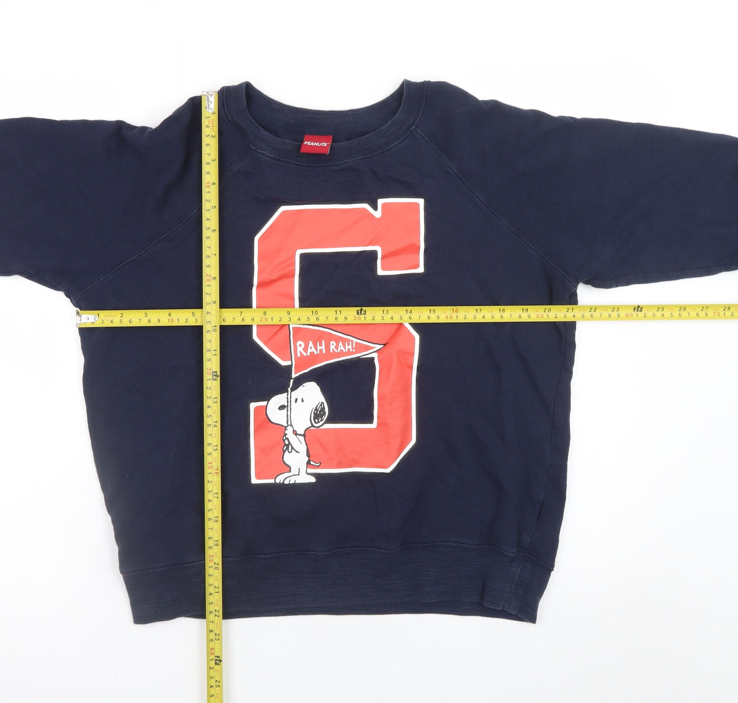 Marks and Spencer Women Navy Peanuts Snoopy Sweatshirt Size 14 Cotton
