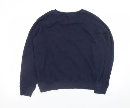 Marks and Spencer Women Navy Peanuts Snoopy Sweatshirt Size 14 Cotton