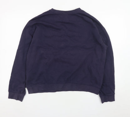 H&M Divided Women's Navy Chamonix Ski Graphic Cotton Sweatshirt M