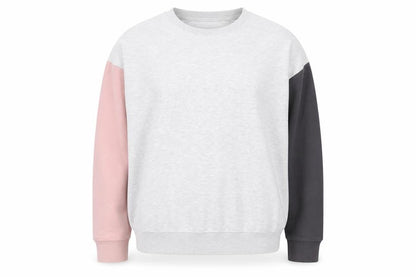 New Look Womens Grey Colourblock Sweatshirt Medium Casual Pullover