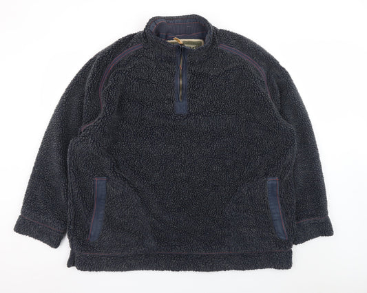 Mantaray Men’s Blue 3XL Fleece 1/4 Zip Jacket Warm Lined