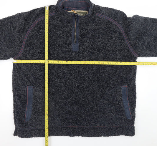 Mantaray Men’s Blue 3XL Fleece 1/4 Zip Jacket Warm Lined