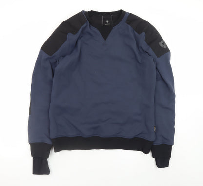 Rev'it Men's Blue Pullover Crew Neck Motorcycle Sweatshirt Size L