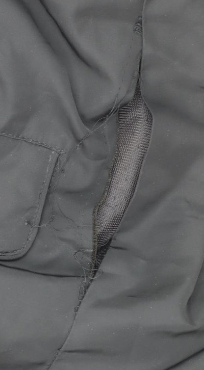 Primark Womens Black Faux Fur Hooded Zip Puffer Coat Size M 12/14