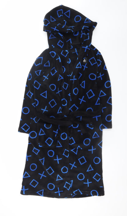 Marks and Spencer Boys Black Fleece PlayStation Hooded Robe 11-12 Years