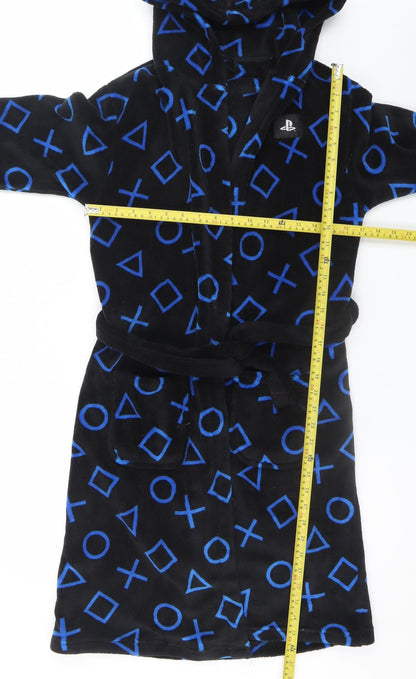 Marks and Spencer Boys Black Fleece PlayStation Hooded Robe 11-12 Years