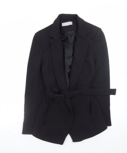 Atterley Women's Black Belted Blazer UK 10 Regular Fit