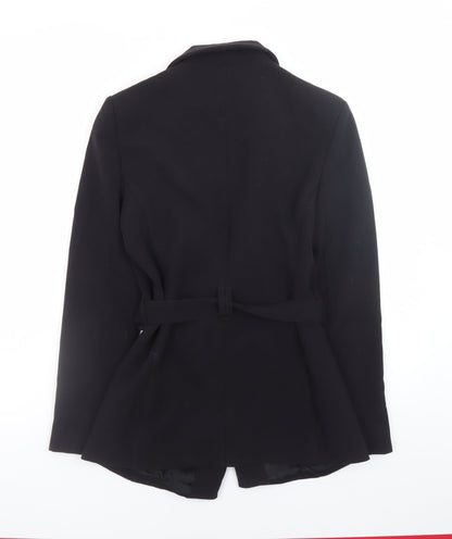 Atterley Women's Black Belted Blazer UK 10 Regular Fit
