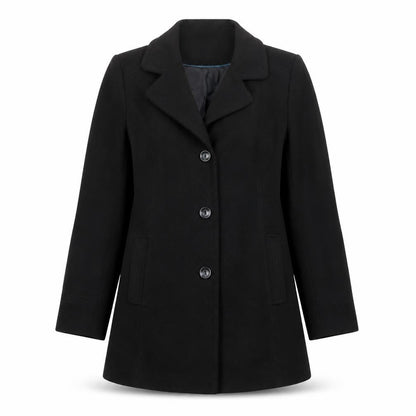 BHS Womens Black Size 18 Classic Mid-Length Overcoat
