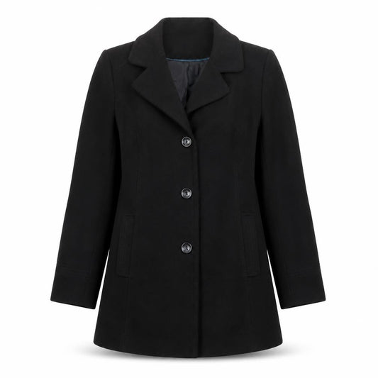 BHS Womens Black Size 18 Classic Mid-Length Overcoat