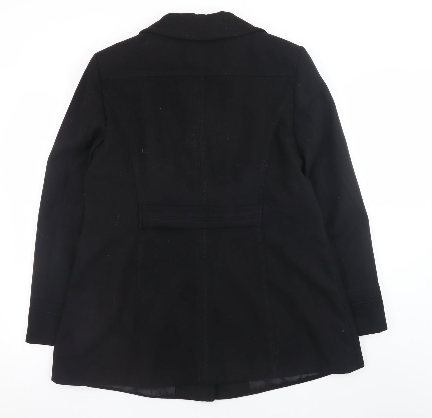 BHS Womens Black Size 18 Classic Mid-Length Overcoat