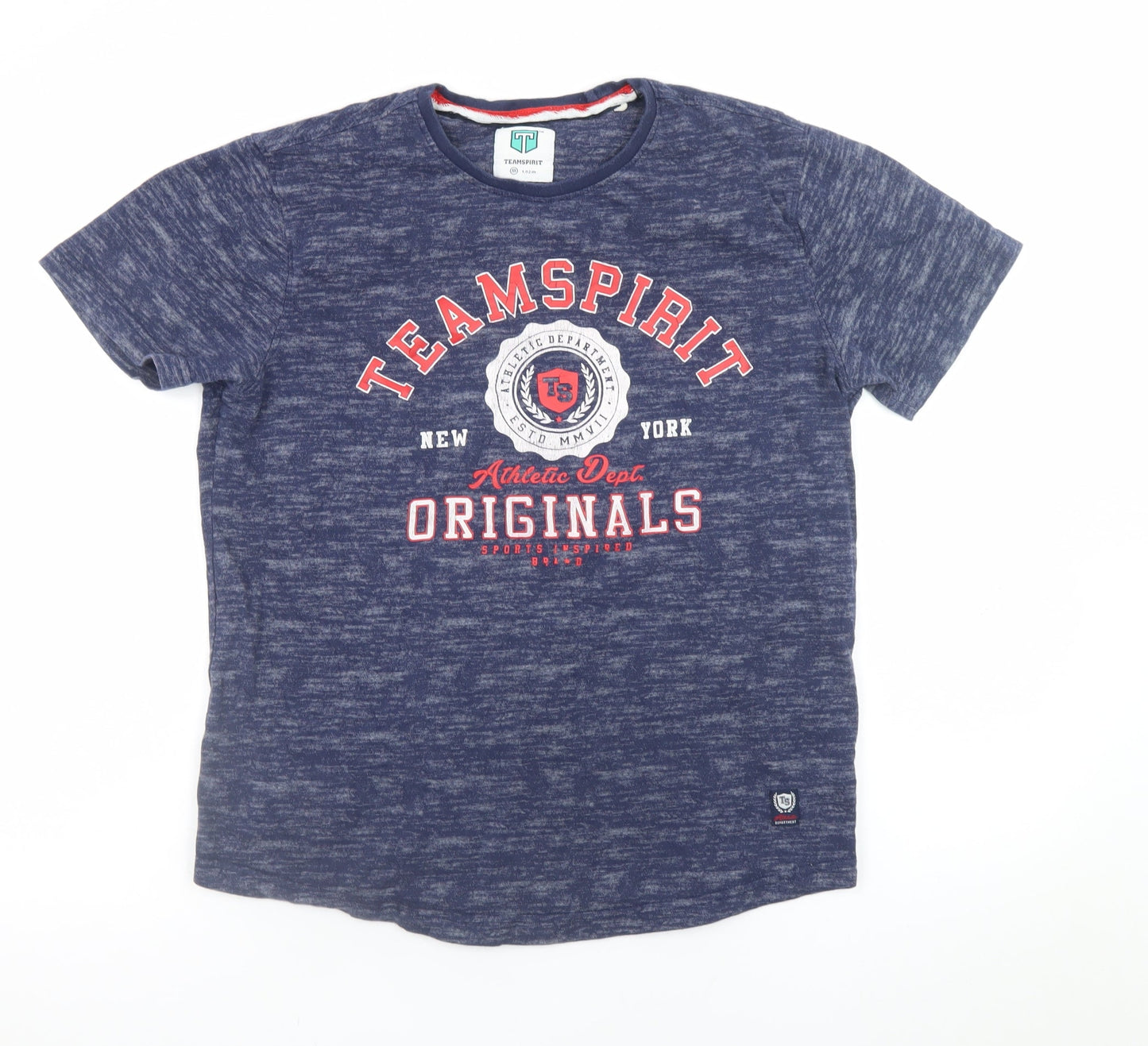 TeamSpirit Men's Blue Graphic Sports T-Shirt Medium
