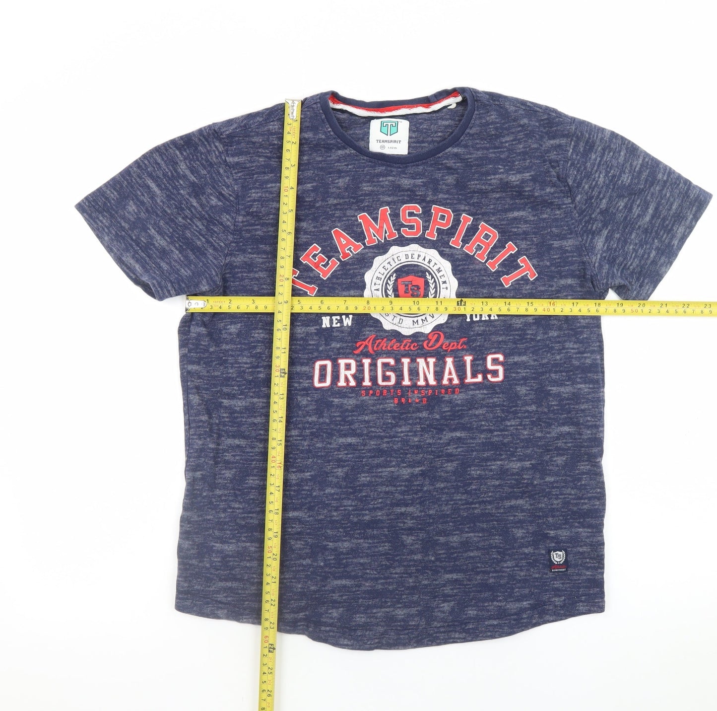 TeamSpirit Men's Blue Graphic Sports T-Shirt Medium