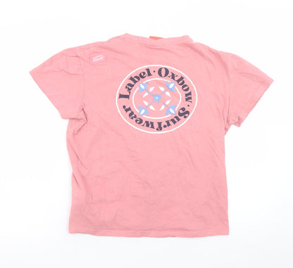 Oxbow Womens Pink Cotton Surfwear Logo T-Shirt M