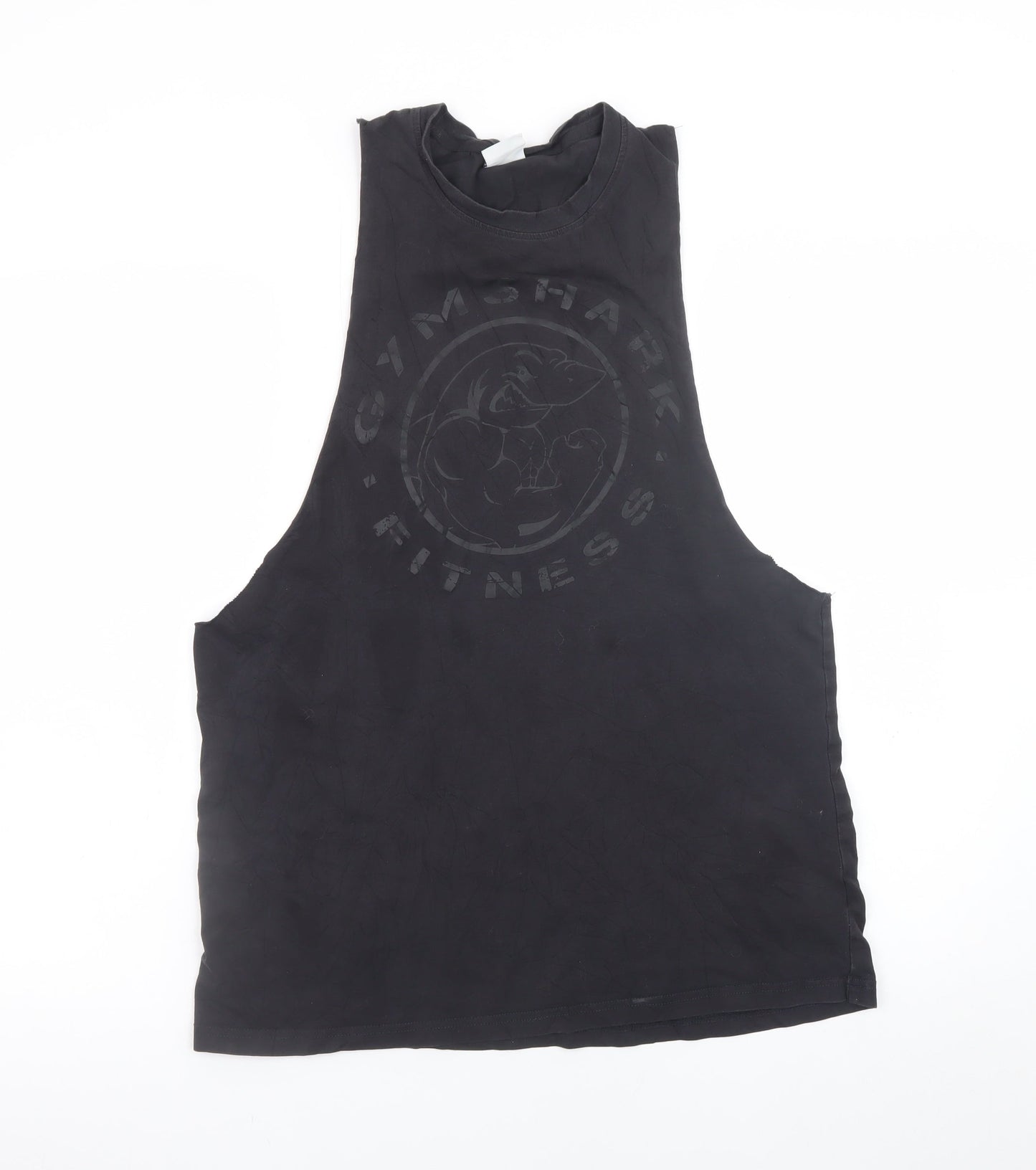 Gymshark Men’s Black Sleeveless Crew Neck Athletic T-Shirt M