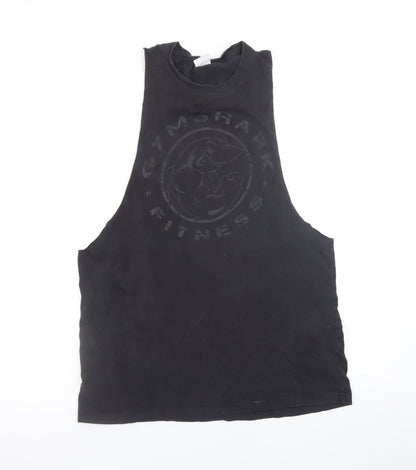 Gymshark Men’s Black Sleeveless Crew Neck Athletic T-Shirt M
