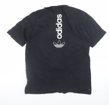 Adidas Men's Black Short Sleeve Crew Neck Cotton T-Shirt Size S