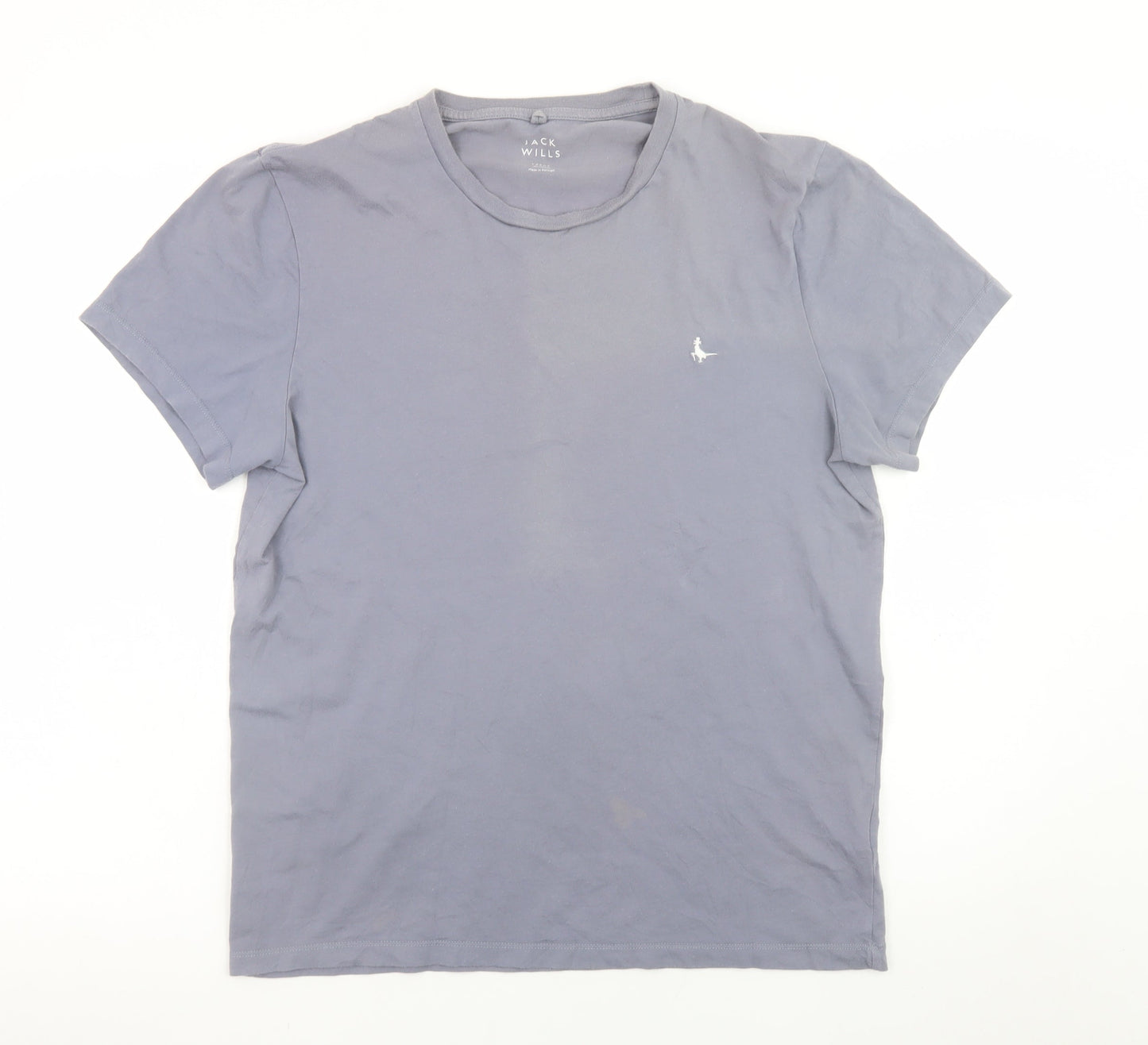 Jack Wills Men's Grey Crew Neck Cotton T-Shirt Size L