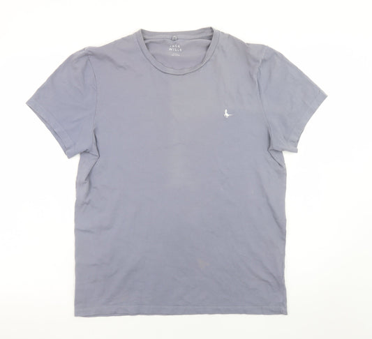 Jack Wills Men's Grey Crew Neck Cotton T-Shirt Size L