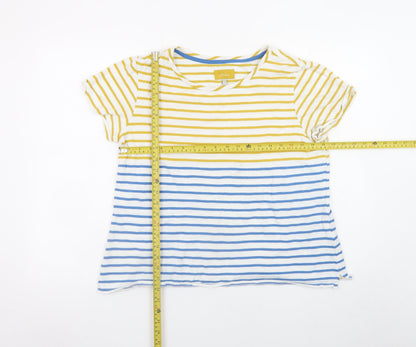 Joules Womens Multicoloured Striped Cotton T-Shirt UK 16