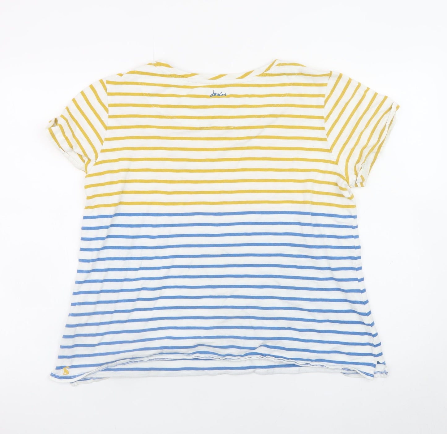 Joules Womens Multicoloured Striped Cotton T-Shirt UK 16