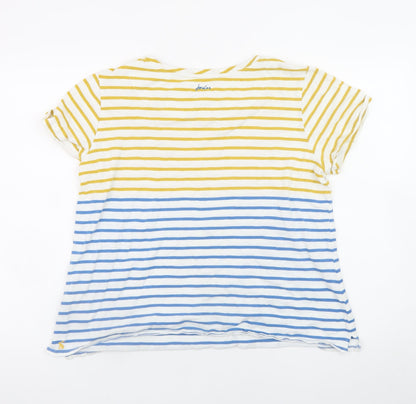 Joules Womens Multicoloured Striped Cotton T-Shirt UK 16