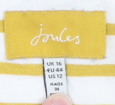Joules Womens Multicoloured Striped Cotton T-Shirt UK 16