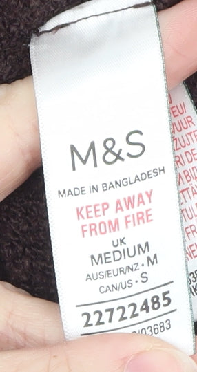 Marks and Spencer Women's Brown Hooded Wool Blend Jumper M
