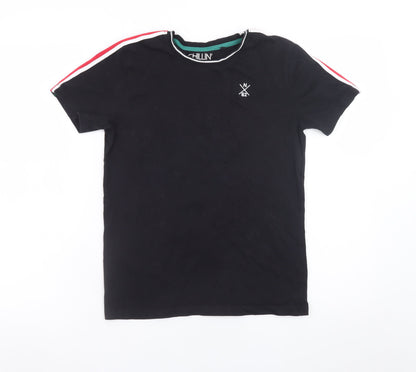 Next Boys Black Short Sleeve Crew Neck Cotton T-Shirt 11 Years