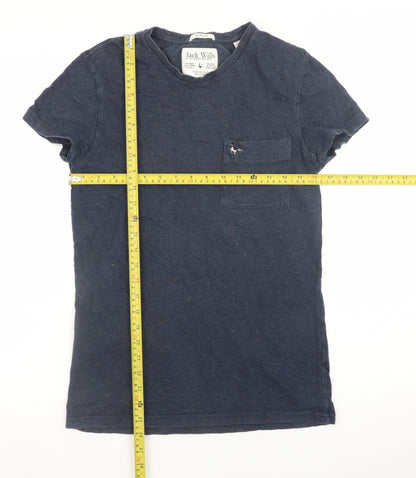 Jack Wills Womens Blue XS Slim Fit Cotton Basic T-Shirt