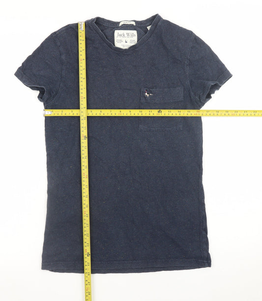 Jack Wills Womens Blue XS Slim Fit Cotton Basic T-Shirt