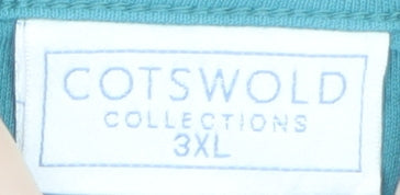 Cotswold Collections Women's Blue 3XL Basic Zip Cotton Blouse